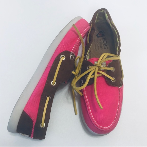 Skechers Shoes - Bob's Skechers Pink Loafers Deck Canvas 10 Tie